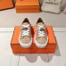 Replica Hermes Day Sneaker front view with leather stitching details