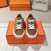 Replica Hermes Day Sneaker front view with leather stitching details