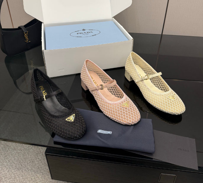 Prada Mesh Fabric Ballerina